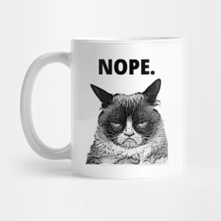 Nope Cat Angry Meme Mug